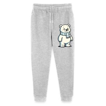 Ours polaire avec écharpe - Pantalon de jogging bio Mini Mover Stanley/Stella Ado  - gris chiné - Devant