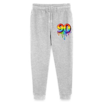 90 Rainbow Retro Number - Stanley/Stella Mini Mover Teen Organic Jogging Trousers  - heather grey - Front