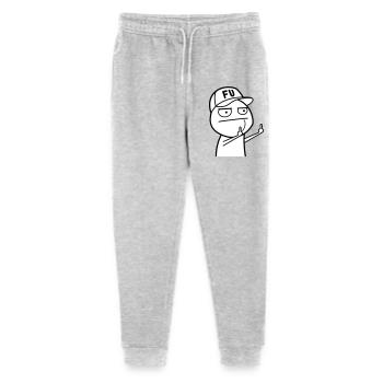 FU Meme mit Basecap (Farben änderbar) - Stanley/Stella Teenager Bio Jogginghose Mini Mover  - Grau meliert - Vorne