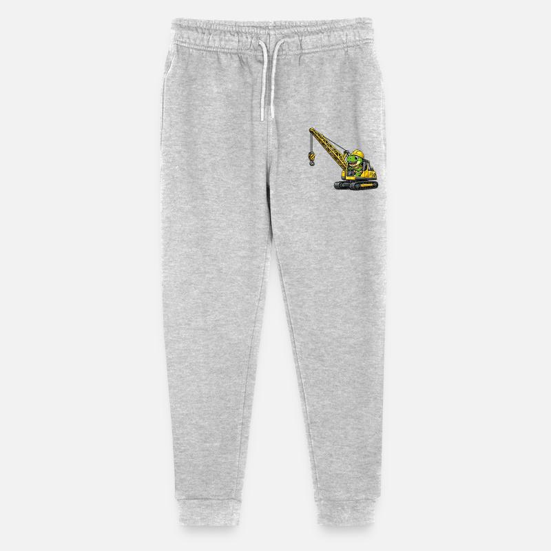 Opérateur de grue Dino mignon - Pantalon de jogging bio Mini Mover Stanley/Stella Ado  - gris chiné