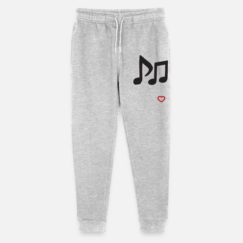 Conception des notes de mélodie de cœur - Pantalon de jogging bio Mini Mover Stanley/Stella Ado  - gris chiné