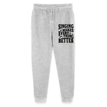 Singing makes everything better - schwarz - Stanley/Stella Teenager Bio Jogginghose Mini Mover  - Grau meliert - Vorne