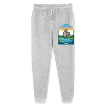 Art d’affiches de voyage vintage à Hiroshima Japan - Pantalon de jogging bio Mini Mover Stanley/Stella Ado  - gris chiné - Devant
