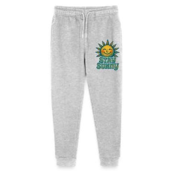Stay Sunny Crayon Sonne Illustration - Stanley/Stella Teenager Bio Jogginghose Mini Mover  - Grau meliert - Vorne