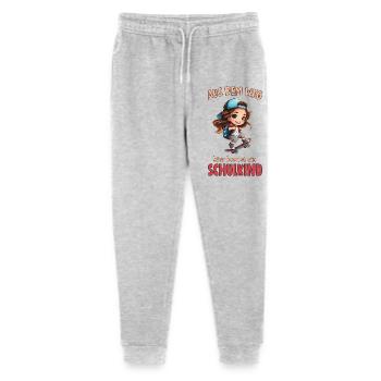 Schulkind Skateboard Cartoon Mädchen - Stanley/Stella Teenager Bio Jogginghose Mini Mover  - Grau meliert - Vorne