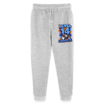Level 14 Complete – Retro Gaming - Stanley/Stella Mini Mover Teen Organic Jogging Trousers  - heather grey - Front