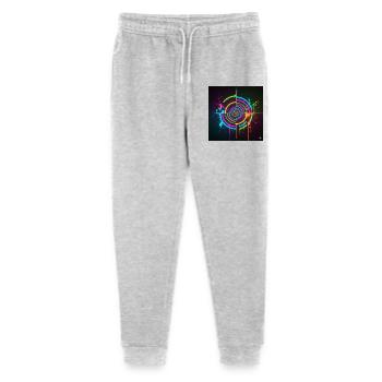 Neon Kreis Splatter - Stanley/Stella Teenager Bio Jogginghose Mini Mover  - Grau meliert - Vorne