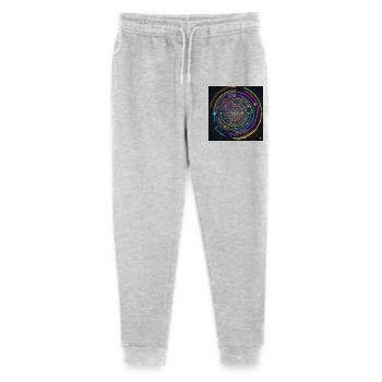 Neon Circle Spiral Play of Colors - Stanley/Stella Mini Mover Teen Organic Jogging Trousers  - heather grey - Front