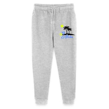 Aloha Hibiscus Neon Script - Stanley/Stella Mini Mover Teen Organic Jogging Trousers  - heather grey - Front
