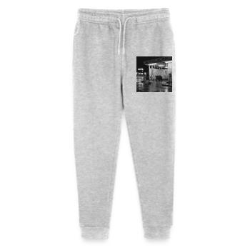Retro Car Wash Bear Black and White Lost Places Animal - Stanley/Stella Mini Mover Teen Organic Jogging Trousers  - heather grey - Front