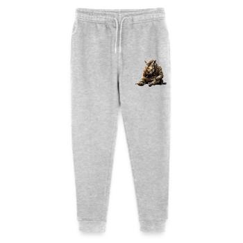Melancholic rhinoceros with flowers - Stanley/Stella Mini Mover Teen Organic Jogging Trousers  - heather grey - Front
