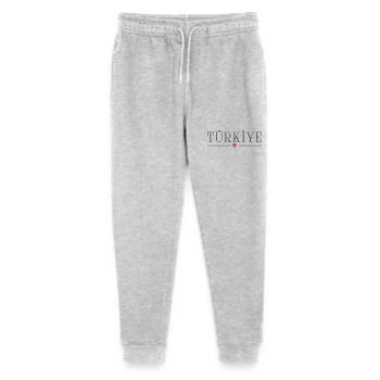 Türkiye Türkei Flügel und Halbmond - Stanley/Stella Teenager Bio Jogginghose Mini Mover  - Grau meliert - Vorne