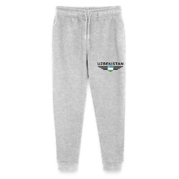 Usbekistan T-Shirt – Stolz und Kultur - Stanley/Stella Teenager Bio Jogginghose Mini Mover  - Grau meliert - Vorne