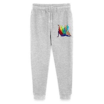 Bunte Körpersilhouetten - Stanley/Stella Teenager Bio Jogginghose Mini Mover  - Grau meliert - Vorne