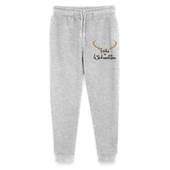 Merry Christmas Antlers Heart Nose Reindeer Moose - Stanley/Stella Mini Mover Teen Organic Jogging Trousers  - heather grey - Front