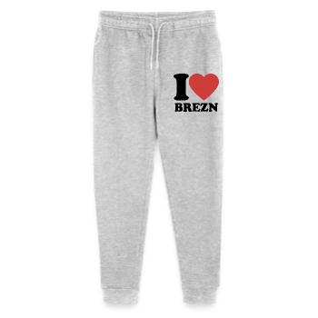 I Love Brezn - Herz - Brezel - Stanley/Stella Teenager Bio Jogginghose Mini Mover  - Grau meliert - Vorne