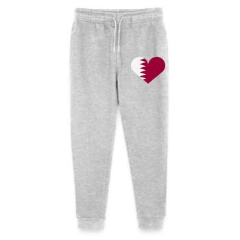 Qatar heart flag - Stanley/Stella Mini Mover Teen Organic Jogging Trousers  - heather grey - Front