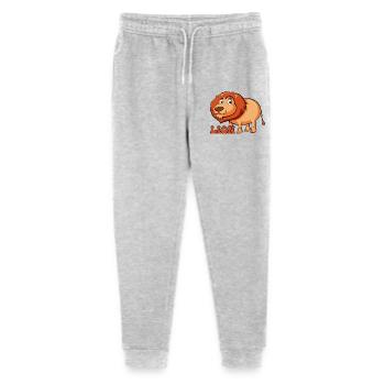 Lebhafter Löwe Cartoon T-Shirt - Stanley/Stella Teenager Bio Jogginghose Mini Mover  - Grau meliert - Vorne