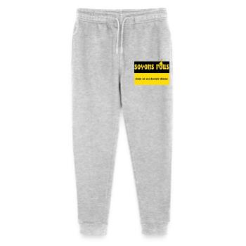 Lass uns verrückt sein - Stanley/Stella Teenager Bio Jogginghose Mini Mover  - Grau meliert - Vorne