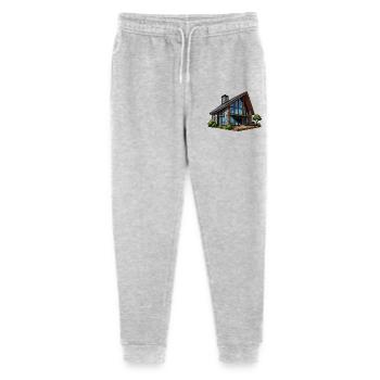 Glasfront Holzhaus Chalet - Stanley/Stella Teenager Bio Jogginghose Mini Mover  - Grau meliert - Vorne