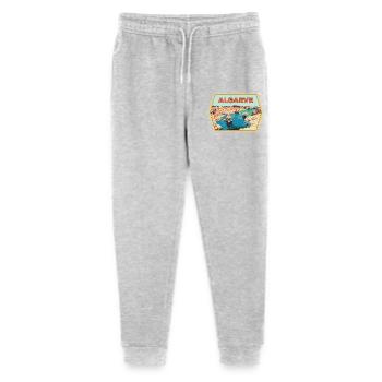 Badge retro, Algarve Portugal, plage été soleil - Pantalon de jogging bio Mini Mover Stanley/Stella Ado  - gris chiné - Devant