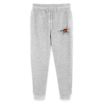 Halftone Basketball Silhouette - Stanley/Stella Teenager Bio Jogginghose Mini Mover  - Grau meliert - Vorne