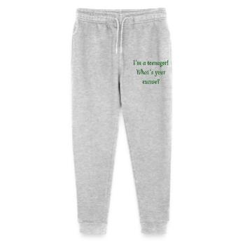Teenager, Whats your excuse, teens are teens - Stanley/Stella Mini Mover Teen Organic Jogging Trousers  - heather grey - Front