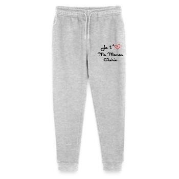 Je t'aime ma maman chérie - fête des mères - Pantalon de jogging bio Mini Mover Stanley/Stella Ado  - gris chiné - Devant
