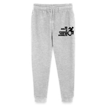 My ability is stronger than my disability # - Stanley/Stella Mini Mover Teen Organic Jogging Trousers  - heather grey - Front