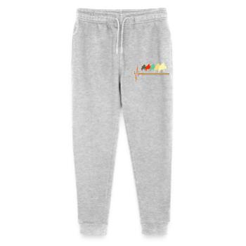Bull Riding Heartbeat Retro Rodeo Cowboy - Stanley/Stella Mini Mover Teen Organic Jogging Trousers  - heather grey - Front