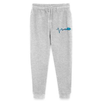 Blue Chameleon Heartbeat Line - Stanley/Stella Mini Mover Teen Organic Jogging Trousers  - heather grey - Front
