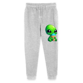 alien grün außerirdischer eis softeis blaues eis - Stanley/Stella Teenager Bio Jogginghose Mini Mover  - Grau meliert - Vorne