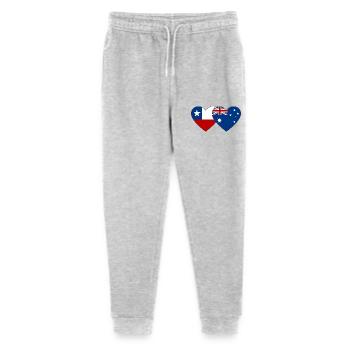Chile Australien Flagge Herz - Stanley/Stella Teenager Bio Jogginghose Mini Mover  - Grau meliert - Vorne