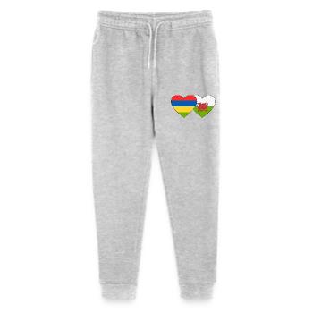 Mauritius Wales Flag Heart - Stanley/Stella Mini Mover Teen Organic Jogging Trousers  - heather grey - Front