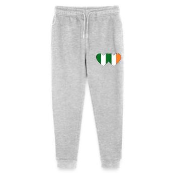 Nigeria Ireland Flag Heart - Stanley/Stella Mini Mover Teen Organic Jogging Trousers  - heather grey - Front