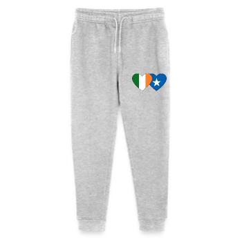 Irland Somalia Flagge Herz - Stanley/Stella Teenager Bio Jogginghose Mini Mover  - Grau meliert - Vorne