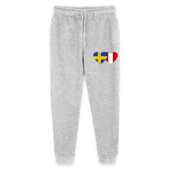 Sweden Peru Heart Flag - Stanley/Stella Mini Mover Teen Organic Jogging Trousers  - heather grey - Front
