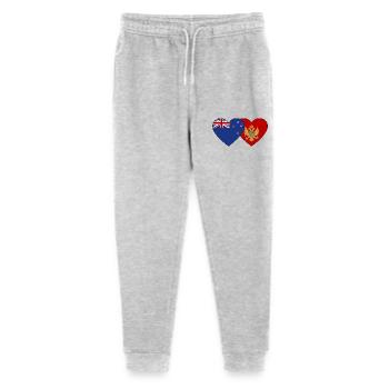 Neuseeland Montenegro Flagge - Stanley/Stella Teenager Bio Jogginghose Mini Mover  - Grau meliert - Vorne
