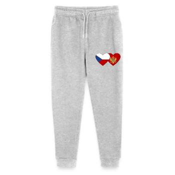 Tschechien Montenegro Flagge - Stanley/Stella Teenager Bio Jogginghose Mini Mover  - Grau meliert - Vorne