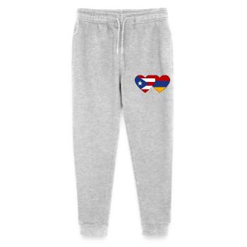 Cuba Armenia Flag Heart - Stanley/Stella Mini Mover Teen Organic Jogging Trousers  - heather grey - Front