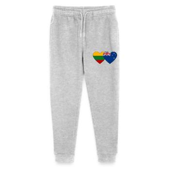 Lithuania New Zealand flag - Stanley/Stella Mini Mover Teen Organic Jogging Trousers  - heather grey - Front