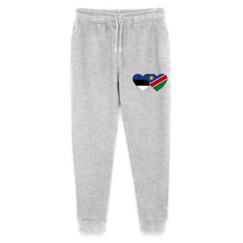 Estonia Namibia Flag Heart - Stanley/Stella Mini Mover Teen Organic Jogging Trousers  - heather grey - Front