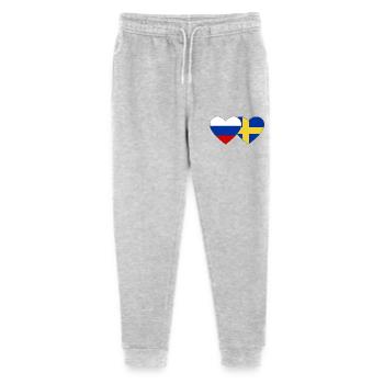 Drapeau de la Suède Russie - Pantalon de jogging bio Mini Mover Stanley/Stella Ado  - gris chiné - Devant