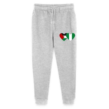 Palestine Nigeria Drapeau Coeur - Pantalon de jogging bio Mini Mover Stanley/Stella Ado  - gris chiné - Devant