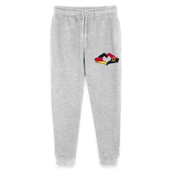 Germany Angola Flag Hands Heart Shape - Stanley/Stella Mini Mover Teen Organic Jogging Trousers  - heather grey - Front