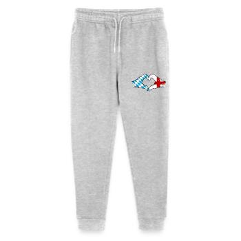 Bayern England Flag Hands Heart Shape Used - Stanley/Stella Mini Mover Teen Organic Jogging Trousers  - heather grey - Front