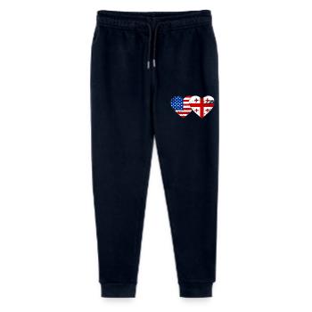 Drapeau de la Géorgie des États-Unis en forme de coeur utilisé - Pantalon de jogging bio Mini Mover Stanley/Stella Ado  - marine - Devant