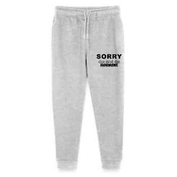 Sorry das sind die Hormone - Stanley/Stella Teenager Bio Jogginghose Mini Mover  - Grau meliert - Vorne