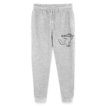 Beaver funny funny tree trunk eat wood dam What - Stanley/Stella Mini Mover Teen Organic Jogging Trousers  - heather grey - Front