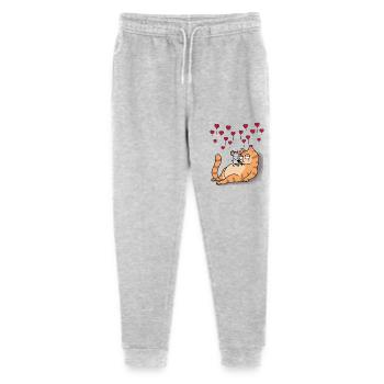 Chat Souris pour toujours Amis Amitié Cœurs - Pantalon de jogging bio Mini Mover Stanley/Stella Ado  - gris chiné - Devant